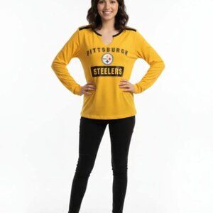 Pittsburgh Steelers Women's Womens Long Sleeve T Tee Shirt Top Size Small NWT